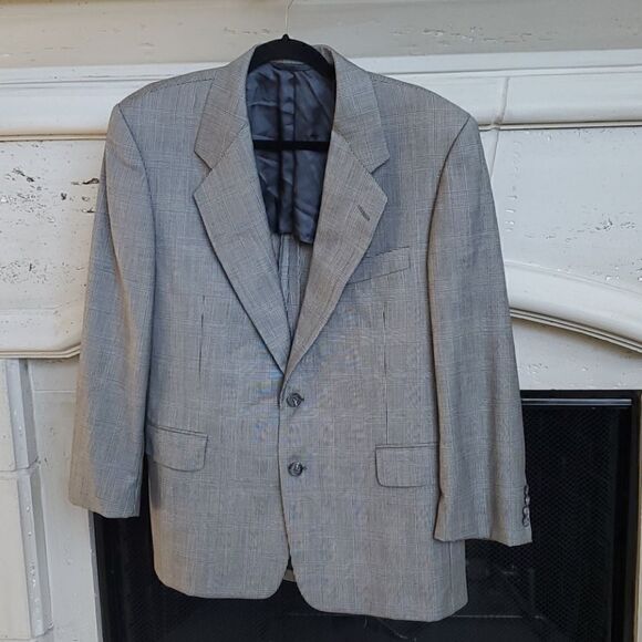 HICKEY-FREEMAN Houndstooth Jacket - Size 41 Short - Picture 1 of 8